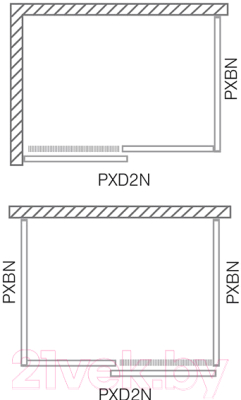 Душевая стенка Roltechnik Proxima Line PXBN/90 (хром/прозрачное стекло)