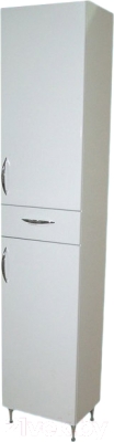 Шкаф-пенал для ванной СанитаМебель Камелия-54 Д2 (белый, правый)