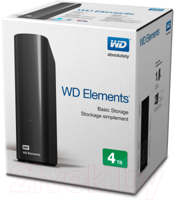 Внешний жесткий диск Western Digital Elements Desktop 4TB (WDBWLG0040HBK)