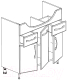 Миниатюра изображения товара Тумба под умывальник СанитаМебель Камелия-69.51 Д2 (белый)