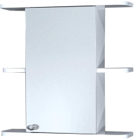 Шкаф с зеркалом для ванной СанитаМебель Камелия-03.54 (правый, белый) - 