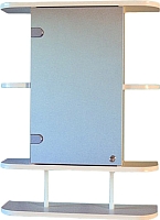 Шкаф с зеркалом для ванной СанитаМебель Камелия-03.54п (левый, белый) - 