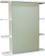 Шкаф с зеркалом для ванной СанитаМебель Камелия-04.65 (левый, белый) - 