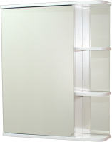 Шкаф с зеркалом для ванной СанитаМебель Камелия-09.55 (левый, белый) - 