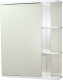 Шкаф с зеркалом для ванной СанитаМебель Камелия-09.55 (левый, белый) - 