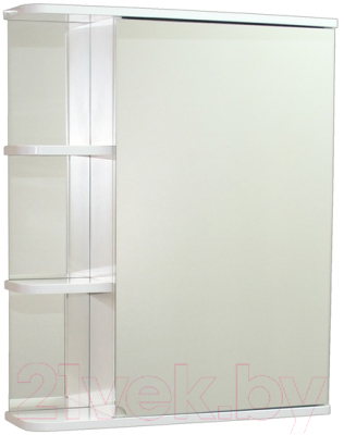 Шкаф с зеркалом для ванной СанитаМебель Камелия-09.55 (правый, белый)
