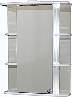 Шкаф с зеркалом для ванной СанитаМебель Камелия-10.60 (левый, белый) - 