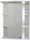 Шкаф с зеркалом для ванной СанитаМебель Камелия-10.60 (левый, белый) - 