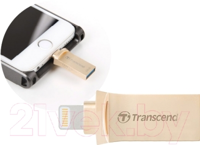 Usb flash накопитель Transcend JetDrive Go 500 32GB (TS32GJDG500G) (золотистый)