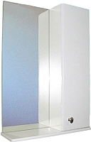 Шкаф с зеркалом для ванной СанитаМебель Камелия-11.50 Д2 (правый, белый) - 
