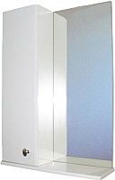 Шкаф с зеркалом для ванной СанитаМебель Камелия-11.50 Д2 (левый, белый) - 