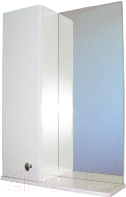 Шкаф с зеркалом для ванной СанитаМебель Камелия-11.50 Д2 (левый, белый)
