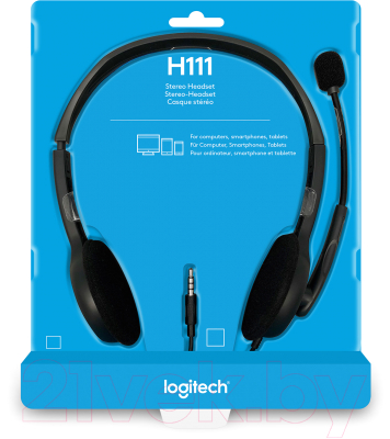 Наушники-гарнитура Logitech Stereo Headset H111 981-000593 / 981-000594