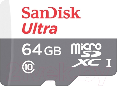 Карта памяти SanDisk Ultra microSDXC Class 10 64GB (SDSQUNB-064G-GN3MN)