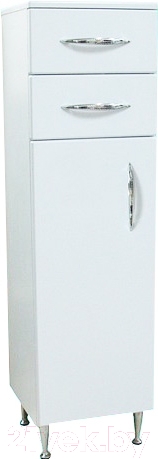 Шкаф-полупенал для ванной СанитаМебель Камелия-42 Д2 (белый, левый)