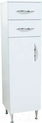 Шкаф-полупенал для ванной СанитаМебель Камелия-42 Д2 (белый, левый)