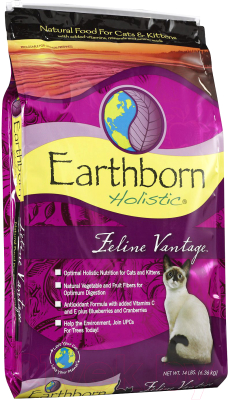 Сухой корм для кошек Earthborn Holistic Cat Feline Vantage FV001 (6.3кг)