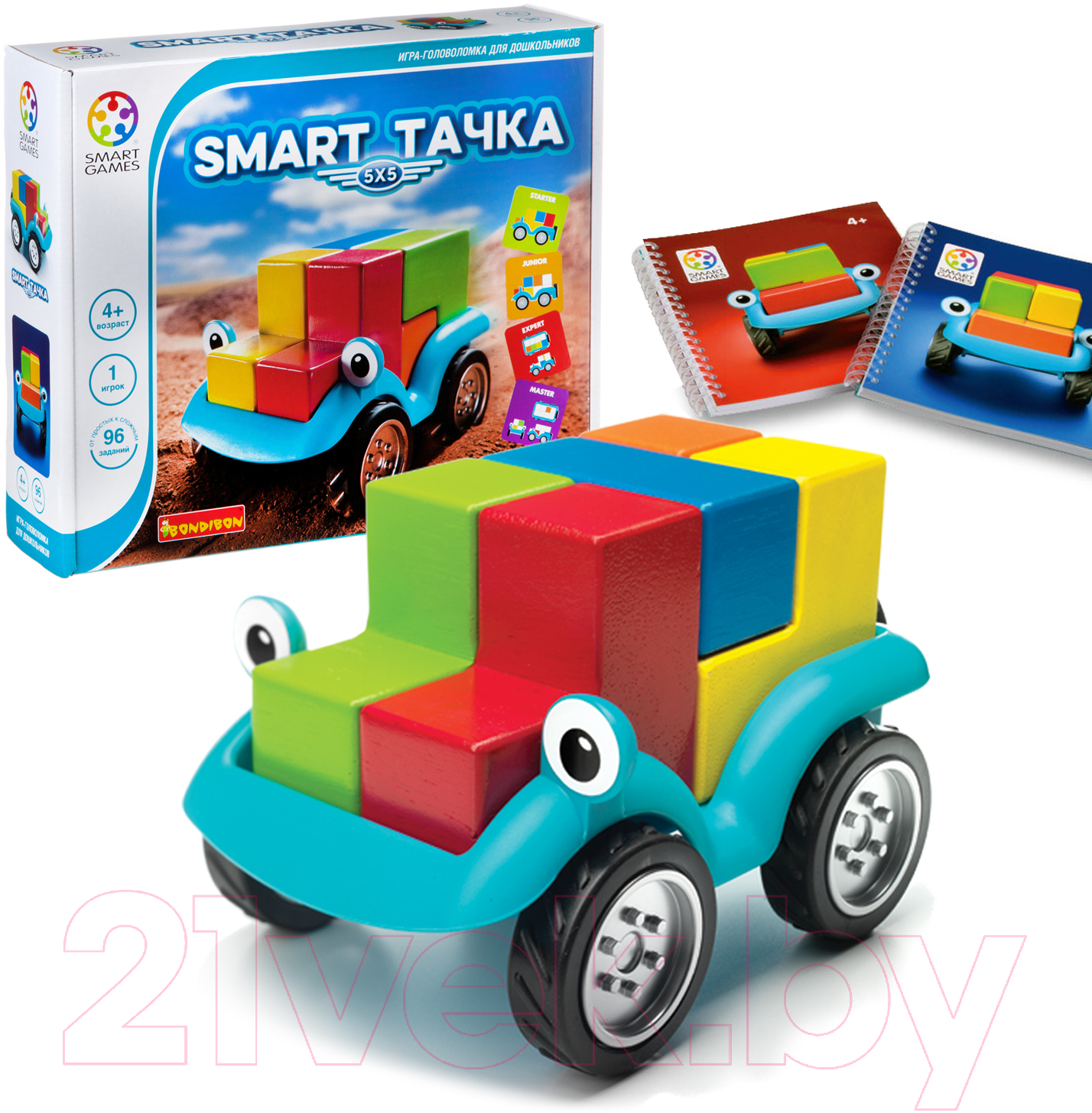 Развивающая игрушка Bondibon Smart тачка 5x5 ВВ1878