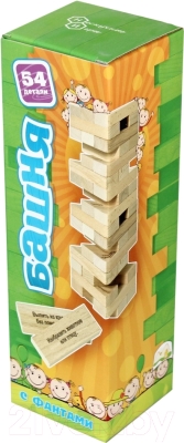 Настольная игра Бэмби Башня 7746 (с заданиями для детей)