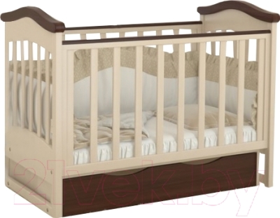Детская кроватка Miracolo Viva (кремовый/коричневый)