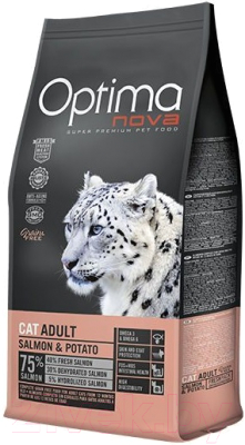 Сухой корм для кошек Optimanova Cat Adult Salmon & Potato (8кг)
