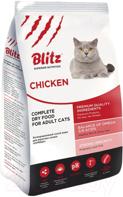 Сухой корм для кошек Blitz Pets Adult Cats Chicken (2кг)