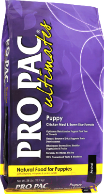 Сухой корм для собак Pro Pac Ultimates Dog Chicken & Brown Rice Puppy CBR002 (20кг)