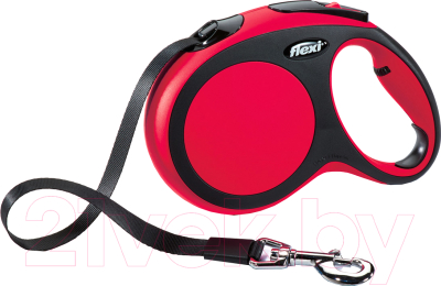 Поводок-рулетка Flexi New Comfort L 8m (ремень красный)