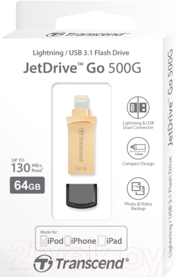 Usb flash накопитель Transcend JetDrive Go 500 64GB (TS64GJDG500G)