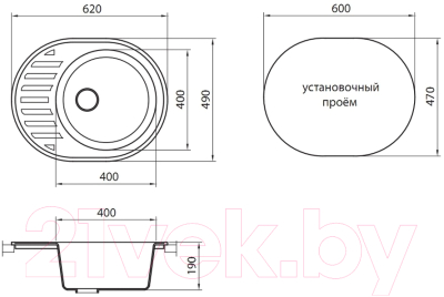 Мойка кухонная Granicom G015-10 (дакар)