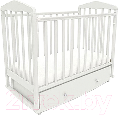 Детская кроватка СКВ Березка / 123001 (белый)