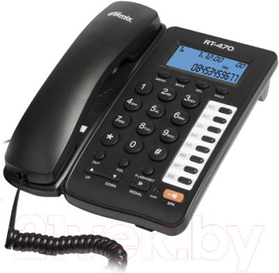 Проводной телефон Ritmix RT-470 (черный)