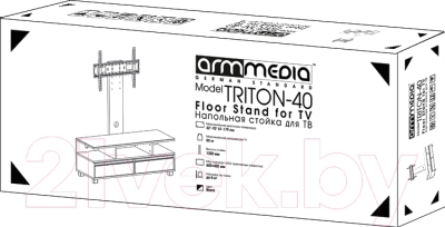 Стойка для ТВ/аппаратуры ARM Media Triton-40 (черный)