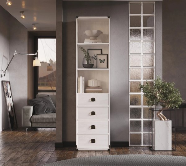 Стеллаж Black Red White Индиана JREG 4so/50 (сосна каньон)
