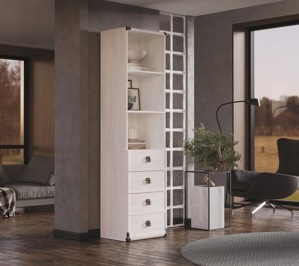 Стеллаж Black Red White Индиана JREG 4so/50 (сосна каньон)