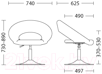 Стул Nowy Styl Rose XL Chrome (V-2)