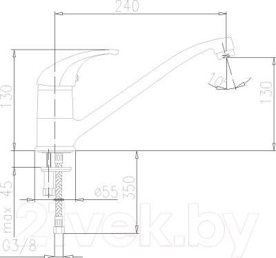 Смеситель Armatura Baryt 553-915-00/553-914-00