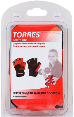 Перчатки для пауэрлифтинга Torres PL6020XL (XL)
