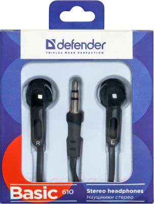 Наушники Defender Basic 610 / 63610 (черный)