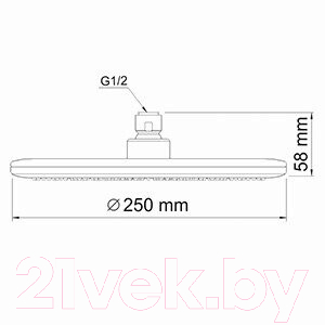 Лейка верхнего душа Wasserkraft A030