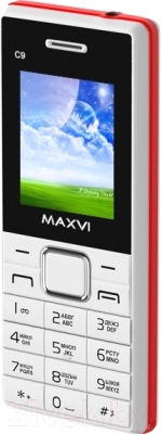 Мобильный телефон Maxvi C9 (белый/красный)