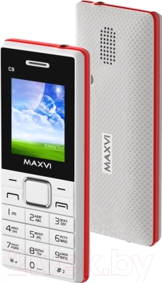 Мобильный телефон Maxvi C9 (белый/красный)