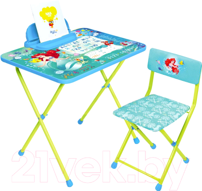 Комплект мебели с детским столом Ника Д4РУ Disney 4. Русалочка