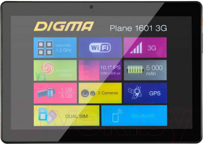 Планшет Digma Plane 1601 8GB 3G (графит)