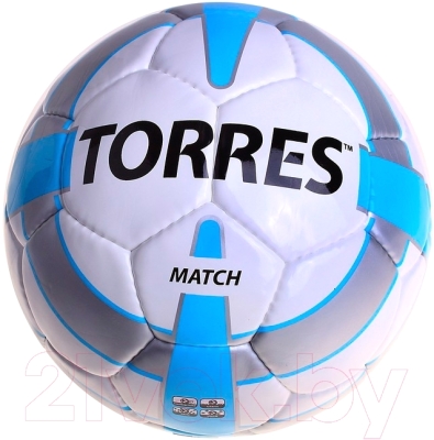 Футбольный мяч Torres Match F30024 (белый/серебристый/голубой)