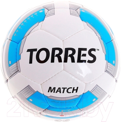 Футбольный мяч Torres Match F30025 (белый/серебристый/голубой)
