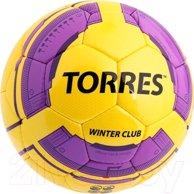 Футбольный мяч Torres Winter Club (желтый/фиолетовый)