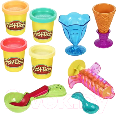 Набор для лепки Hasbro Play-Doh Инструменты мороженщика B1857
