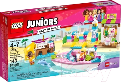 Конструктор Lego Juniors День на пляже с Андреа и Стефани 10747