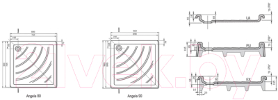 Душевой поддон Ravak Angela PU 80 (A004401120)